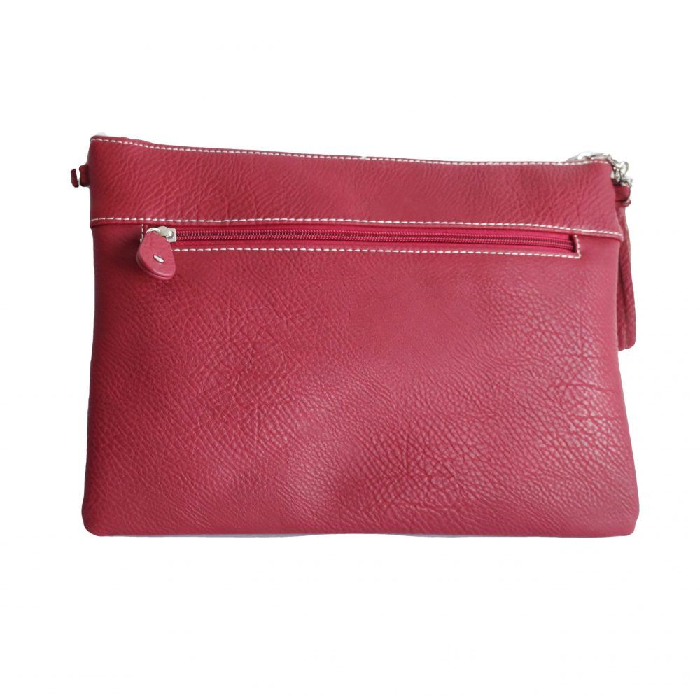 Bolso mano bandolera rojo Matties 1844 trasera