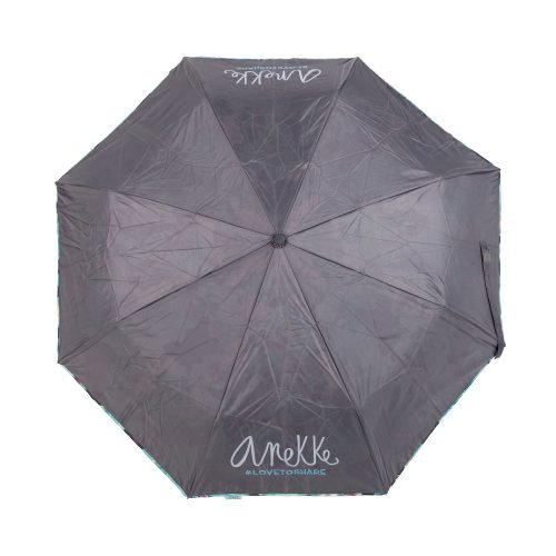 Paraguas plegable manual Anekke Woods abierto parte gris