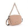 Bolso bandolera de mujer drapeado de Cimarron lateral beige