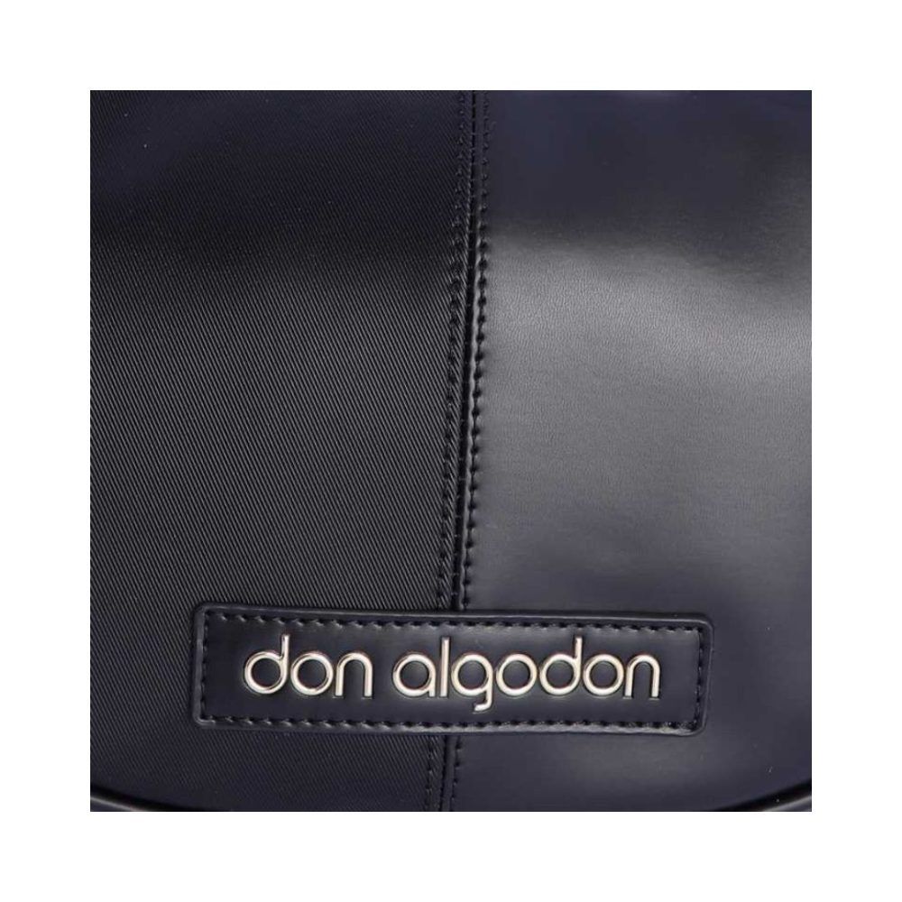 Bolso Don Algodon góndola negro detalle de logo