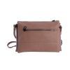 Bolso bandolera Don Algodon triple compartimento camel trasera