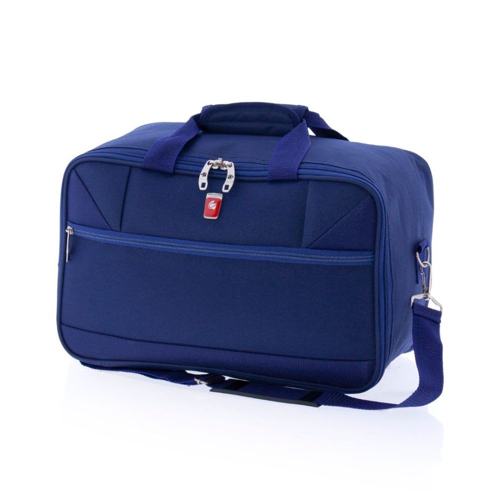 Mochila equipaje de mano bolsa de cabina azul marino detalle de bandolera