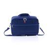 Mochila equipaje de mano bolsa de cabina azul marino frontal con cremallera