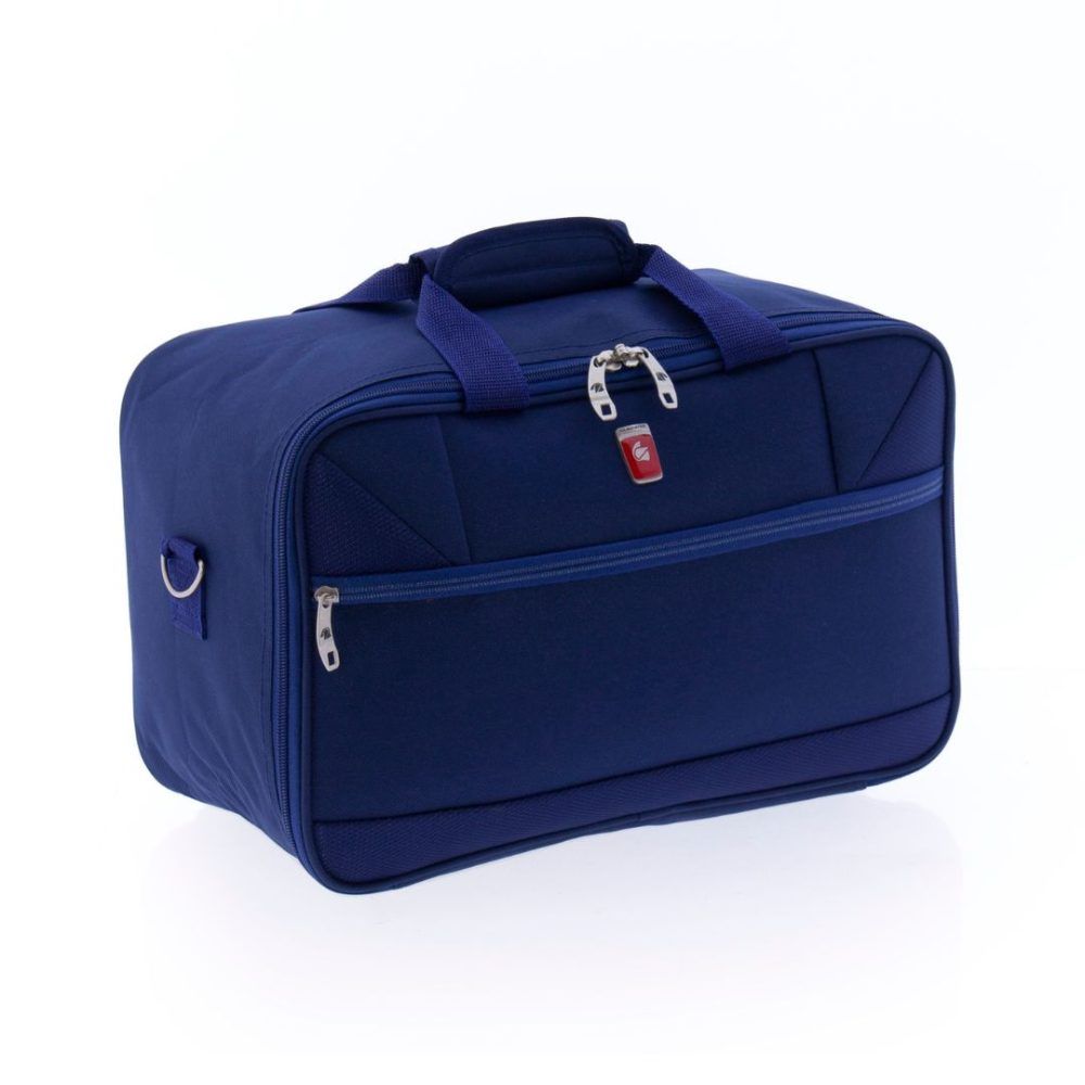 Mochila equipaje de mano bolsa de cabina azul marino lateral inzquierdo