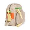 Bolso bandolera de nylon Tantrend beige lateral