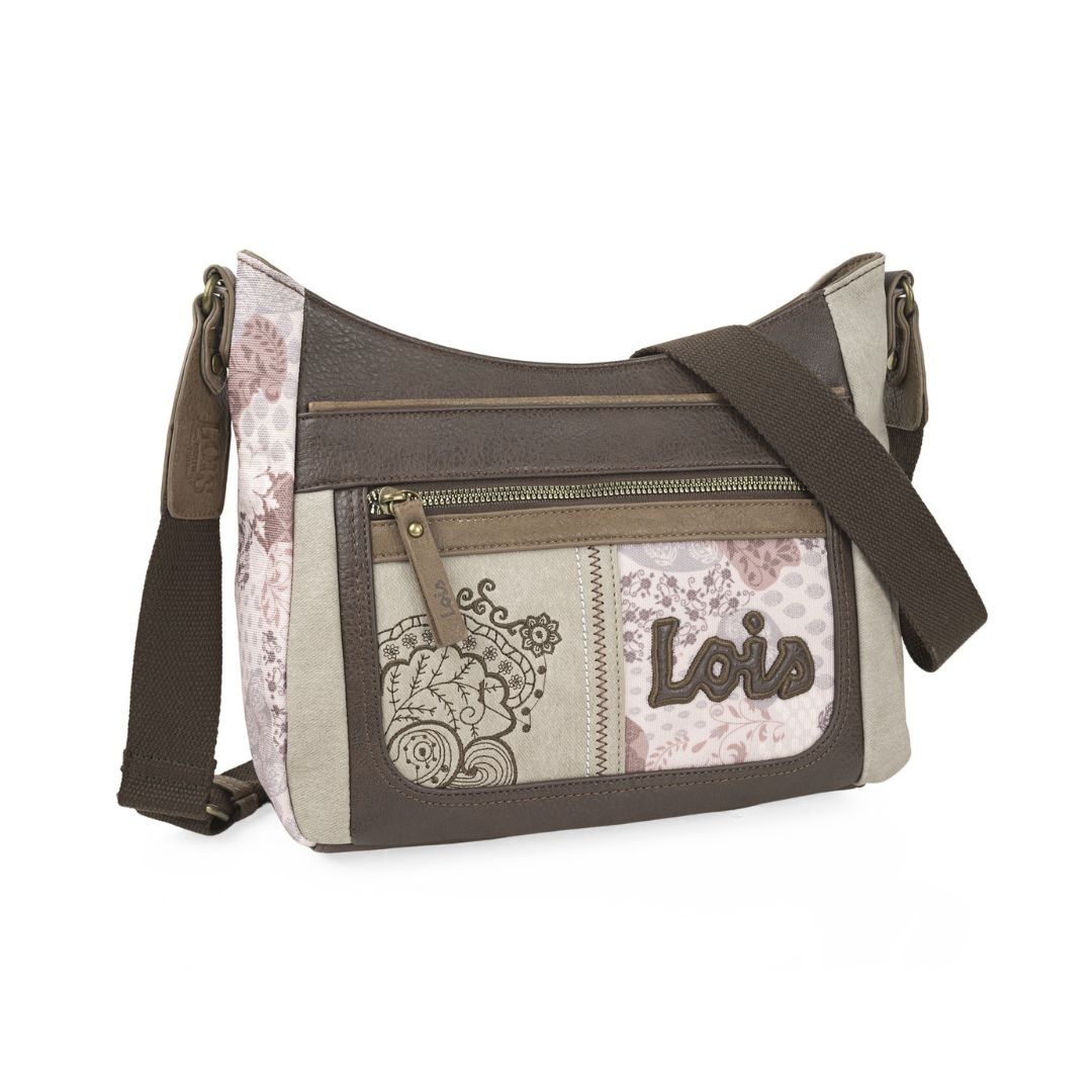 Bolso bandolera Lois mujer detalle de bolsillo delantero