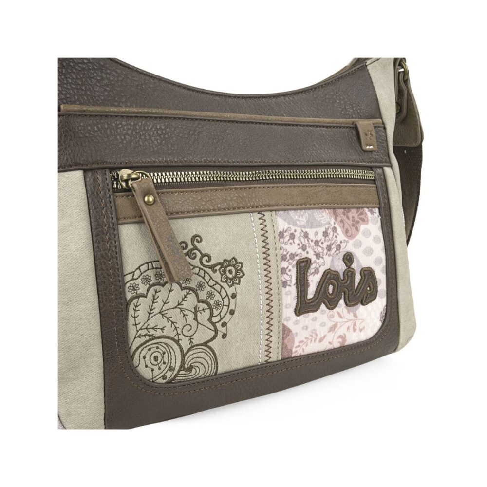 Bolso bandolera Lois mujer detalle de estampado