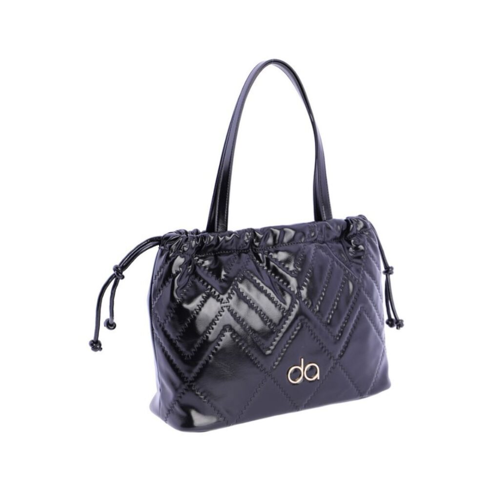 Bolso shopper negro Don Algodon lateral