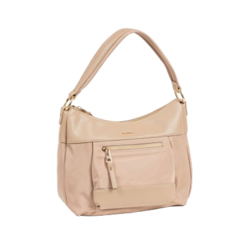 Bolso de hombro góndola Matties camel frontal