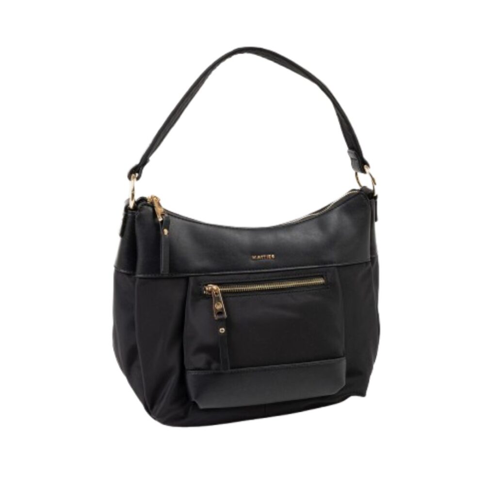 Bolso de hombro góndola Matties negro frontal