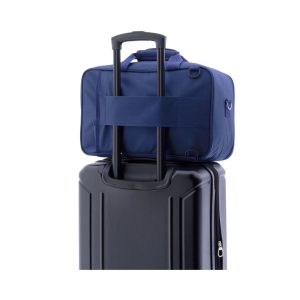 Mochila equipaje de mano bolsa de cabina acoplada a trolley azul